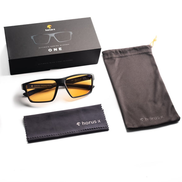 HORUS X • Blue Light Blocking Glasses - Gaming and Sunglasses - Anti-Fatigue & Eyestrain for Screens - Esport - Men and Women