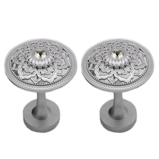 YING CHIC YYC 1Pair Hollow Out Drapery Medallion Holdback Curtain Wall Hook (Silver)