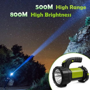 Camping Lantern Rechargeable, LED Flashlight Spotlight Lantern with 700LM, 3600 Capacity Battery Powered, Portable Bright Camping Light for Emergency, Outdoor Hiking, Power Outages