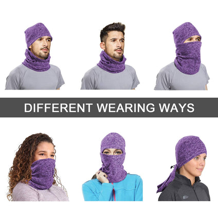 Artpixel Balaclava Ski Face Mask for Women Kids Men, Winter Neck Warmer Windproof Fleece Hood for Snowboarding