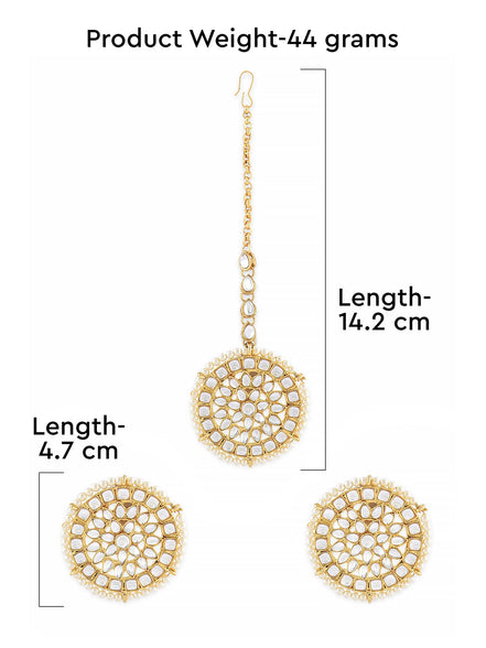 مجوهرات زافيري بيرلز للشعر للنساء (ذهبي) (ZPFK8654)
