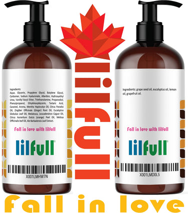 Lilfull Anti Cellulite Massage Oil, Hot Cream & Brush Massager Set- 8.11 oz / 240 ml | For Muscle Massage Treatment, Firming Toning Hydrating, Tighten & Moisturize Skin Soothes, Muscle & Joint Pain