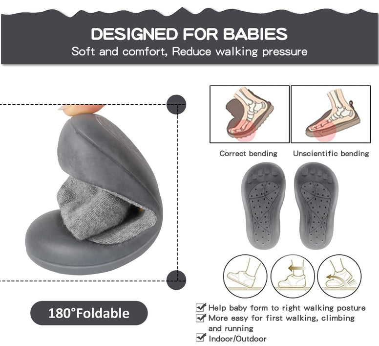 SEBELLST Baby Boy Sock Shoes Animal Rubber Sole Non-Skid Indoor Slipper Infant Boys First Walking Floor Slipper Toddler Soft Sole Cotton Mesh Slipper Breathable Lightwewight Baby Shoes (6-9 Months)