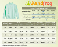 Handfrog Girl's Sweatshirt Long Sleeve Quarter Zip Shirts with Pocket Fall Cute Athletic Pullover Tops