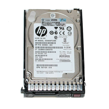 HP 600GB 6G SAS 10K SFF SC HDD 653957-001