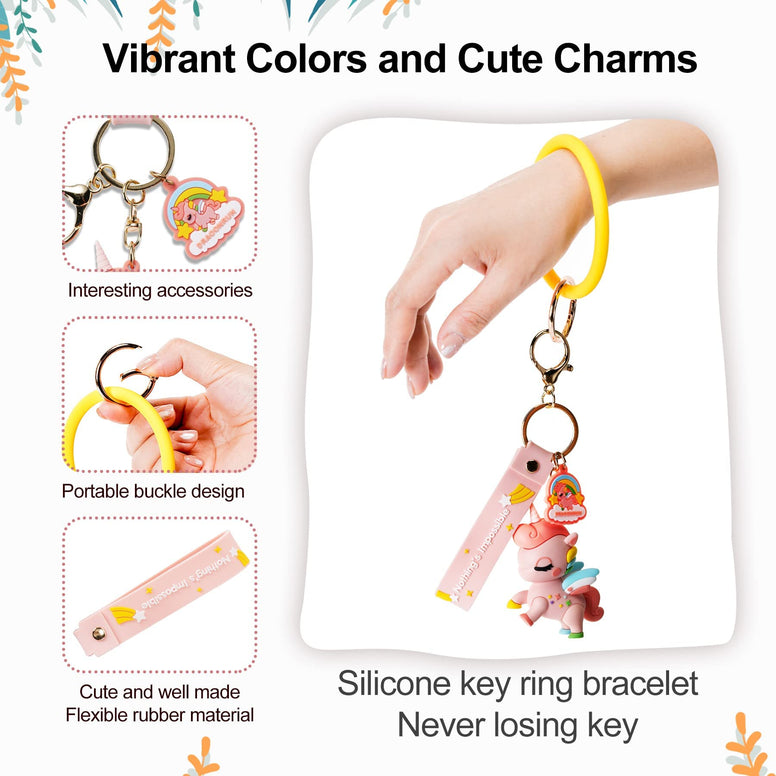 Cute Keychain Gift - Unicorn Keychain Kawaii Accessories Key Chain Backpack Charms Car Keys Keychain for Kids Girls
