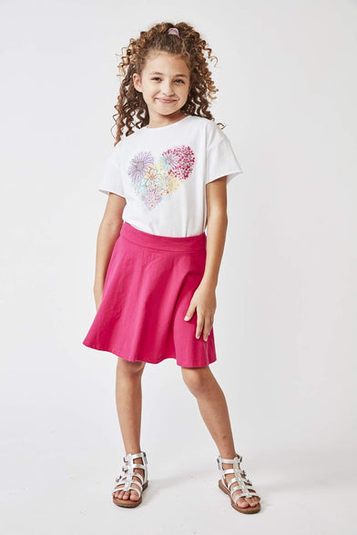 KIDPIK Fun & Flairy Skirt & Active Short Hybrid - Choose from Stripe Knit, Double Ruffles, Front Tie or Basic Skater Swing