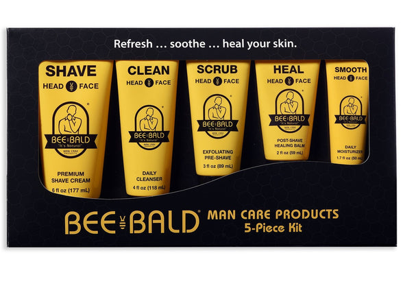 Bee Bald 5 Piece Daily Skin Care Regimen Kit