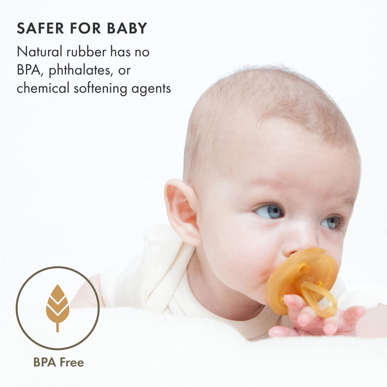 LARGE 12 months Up, Natursutten BPA-Free Natural Rubber Paci