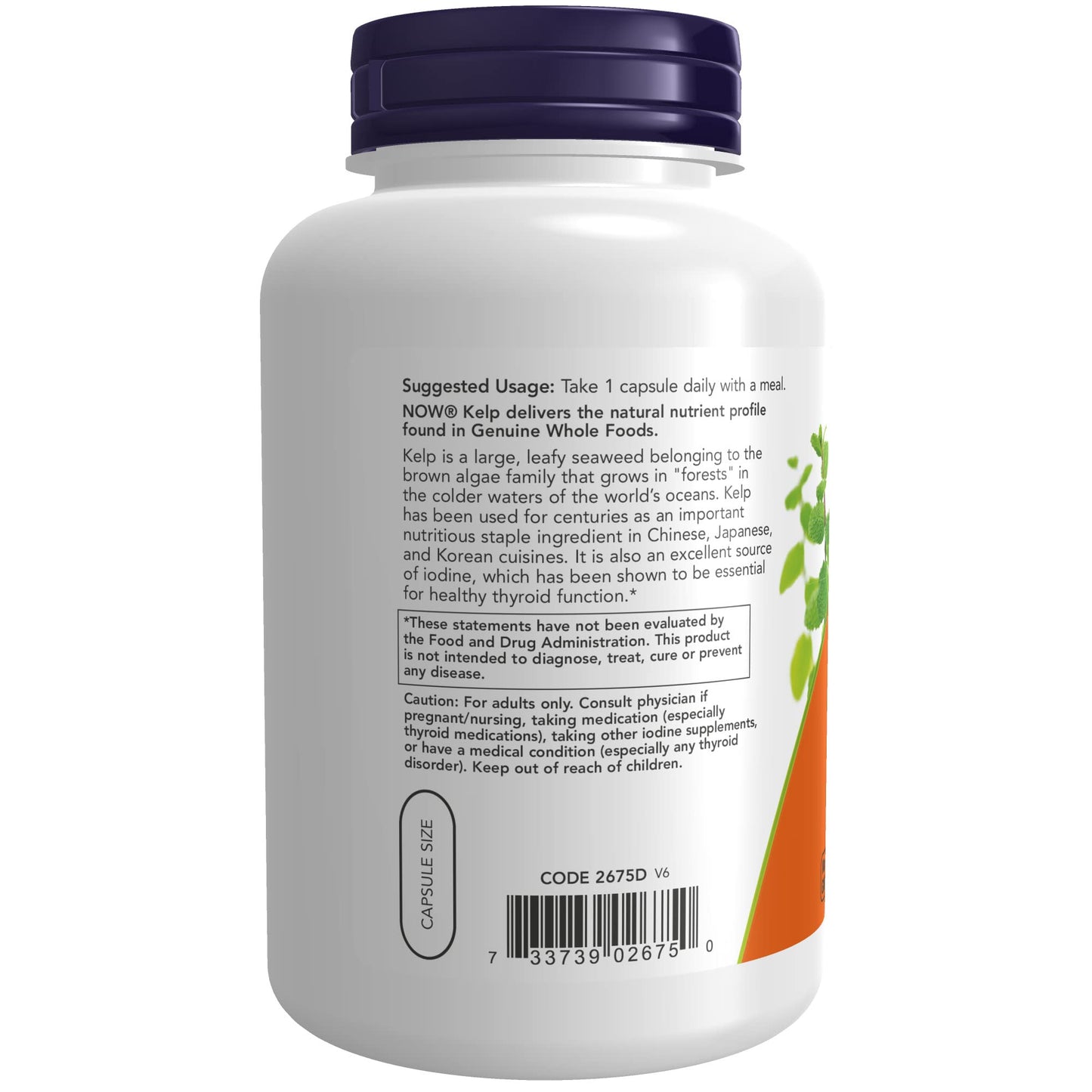 Now Foods - Kelp Caps Green Superfood 325 Mcg. 250 Vegetarian Capsules 49593