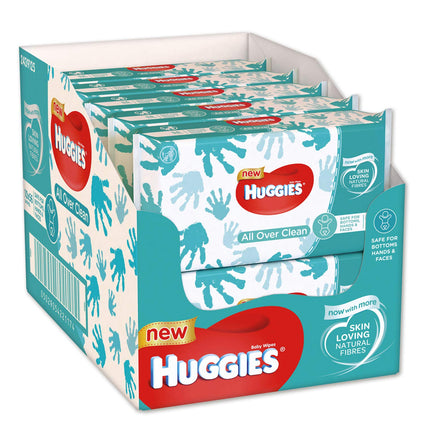 Huggies All Over Clean Baby Wet Wipes 56's - (Pack of 10 x 56's - 560counts) (Safe for face & Hands)