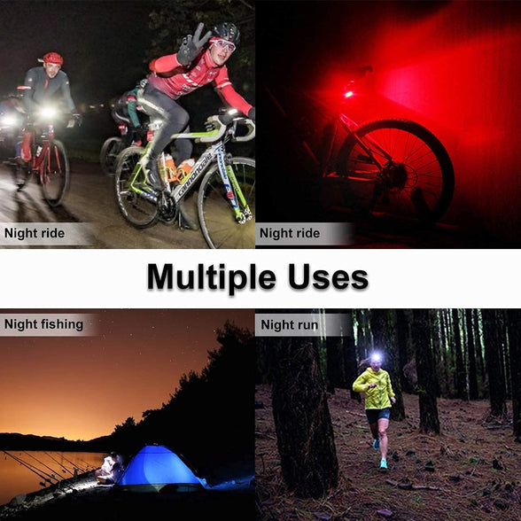 BIKUUL Bike Lights Front and Back, USB Bicycle Front Light with Loud Horn, with 3 Lighting Modes, High Strength Waterproof, Bike tail light,Best Cycling Gift