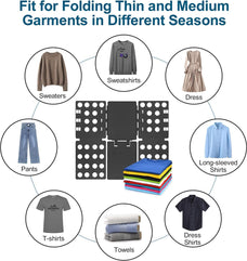 ALMEKAQUZ Shirt Folder Clothes Folding Board Laundry Room T Shirt Adjustable PP Plastic Folding Board Easy to Fold Clothes
