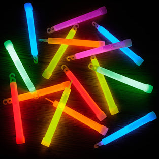 25 Ultra Bright Glow Sticks,Emergency Light Sticks,6 Inch Large Glow Sticks Bulk with Red Ribbon,Glowsticks with 12 Hour Duration for Camping Accessories,Parties,Hurricane,Earthquake,Survival Kit