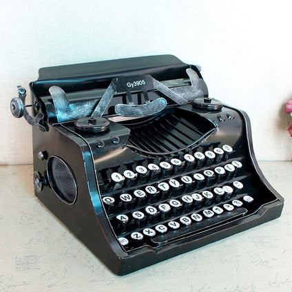 Vintage Classic Manual Typewriter Model, Decoration Antique Typewriter for Home/Office/Study Room Desk, Unable to Type Words, Shoot Movie Props, Black