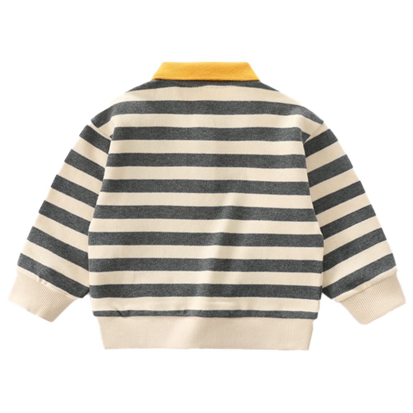 LABISHU Boys' Long-Sleeve Pique Polo Autunm Fall Toddler Children Casual Button Stripe Lapel Button Tops