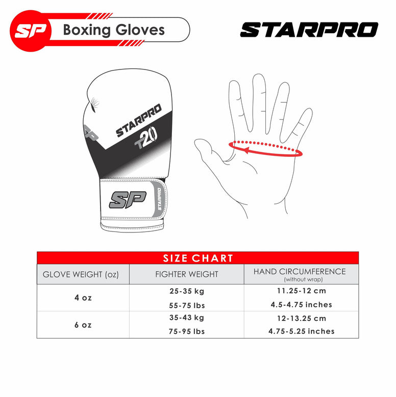 Starpro Junior T20 Boxing Gloves | Blue Pink and White | For Youth Training and Sparring in Boxing Kickboxing Fitness and Boxercise | Kids 4oz 6oz