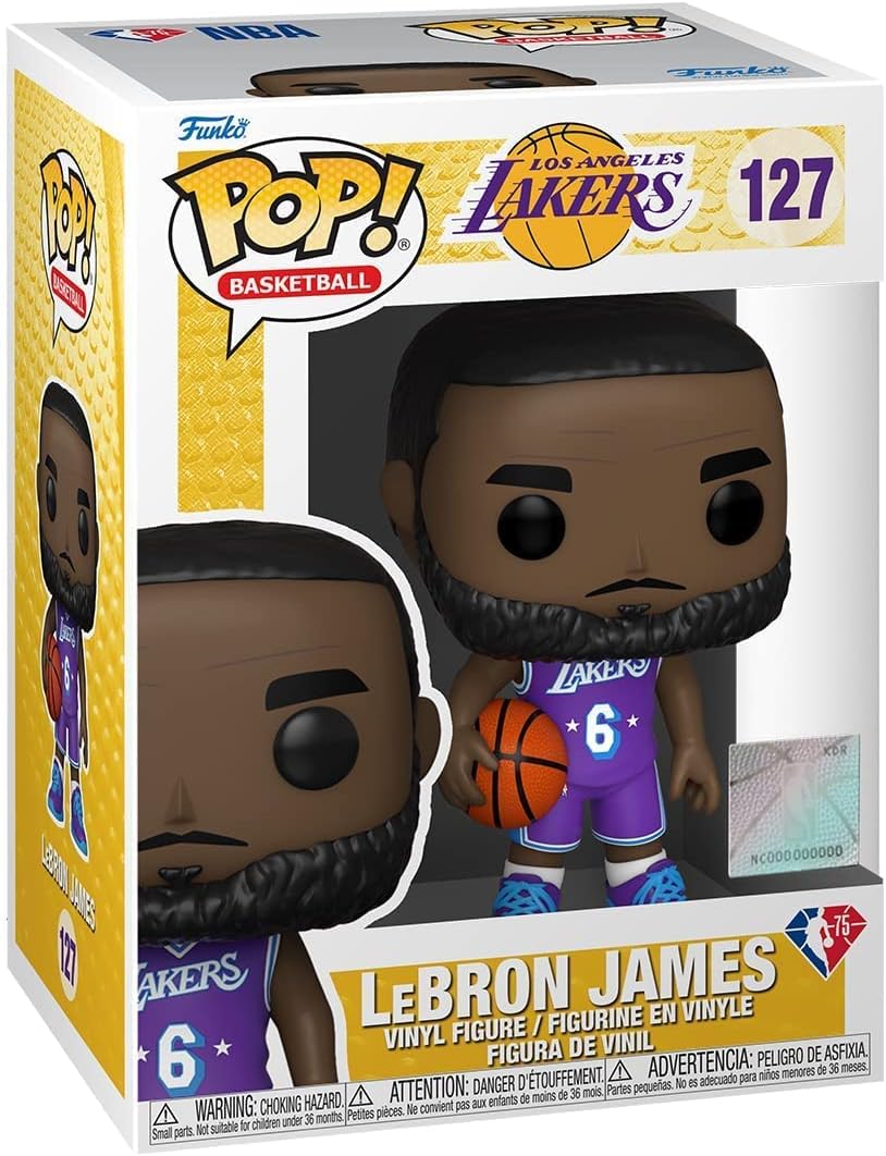Funko Pop! Basketball: NBA Lakers- LeBron James (City Edition 2021), Action Figure - 57628, Multi Color
