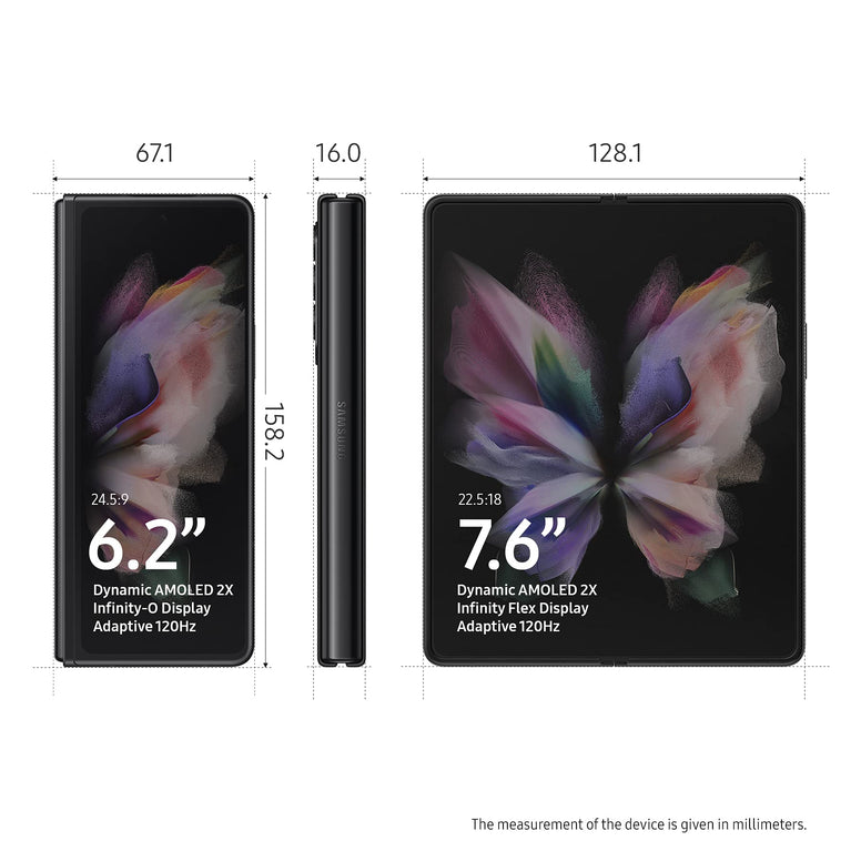 SAMSUNG Galaxy Z Fold 3 5G (256GB Storage, Phantom Black)
