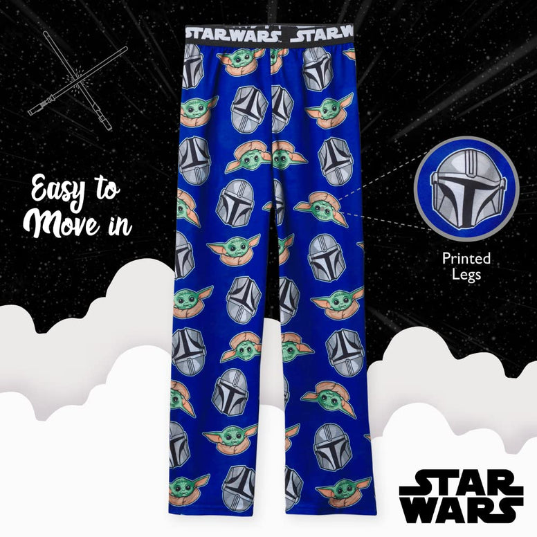 Star Wars boys Star Wars Boy's Mandalorian Lounge Pant Pajama Bottom 10-12 Years