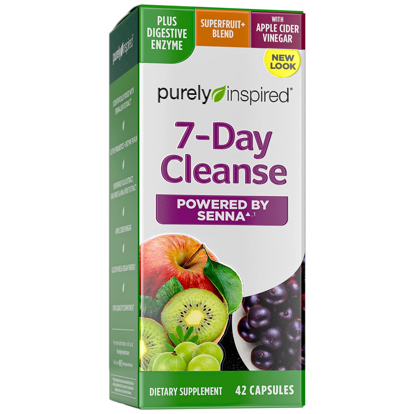 Purely Inspired, 100 percent Pure 7-Day Cleanse, 42 Easy-to-Swallow Veggie Capsules