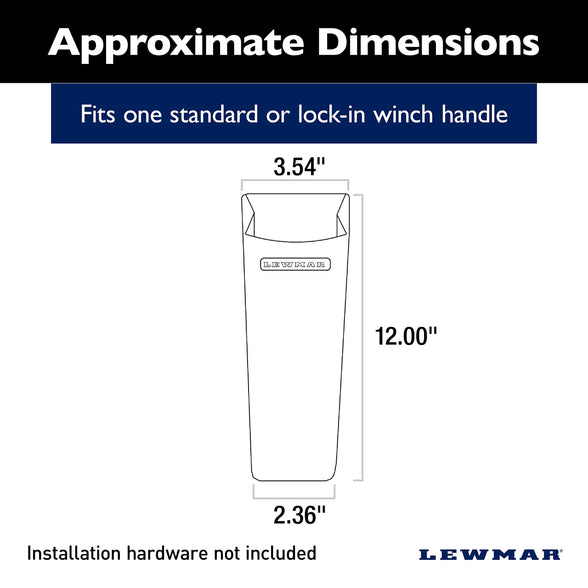 Lewmar Winch Handle Holder, Grey, Standard
