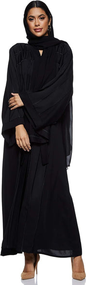 Nukhbaa Women's Abaya, Black