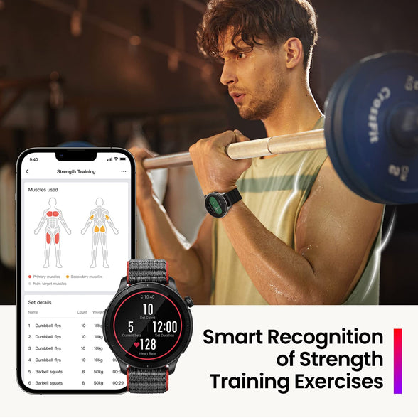 Amazfit GTR 4 Smart Watch for Men - Android iPhone Compatible, Dual-Band GPS, Alexa Built-In, Bluetooth Calls, 150+ Sports Modes, 14 Day Battery Life - Available in RACETRACK GREY and BLACK/GREY