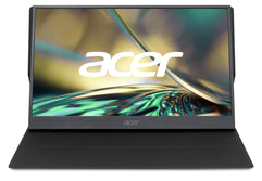 Portable Monitor | Acer PM161Q Abmiuuzx 15.6'' Full HD 1920 x 1080 IPS Ultra Slim Design Premium Cover I External for Laptop PC Mac 2 USB 3.1 Type-C Ports, 1 Mini HDMI & Micro USB, Black