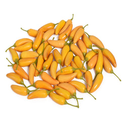 Hagao Fake Pepper, Millet Pepper Simulation Lifelike Hot Chili for Home Kitchen Party Pub Decoration Cabinet Ornament 50 pcs Yellow