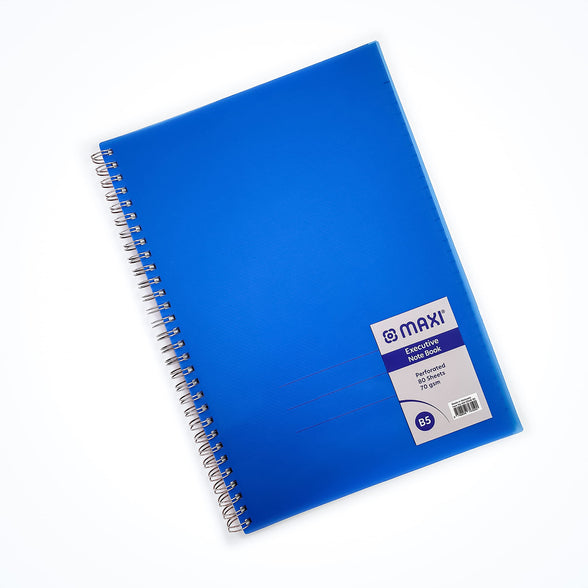 Maxi Wire Polypropylene Executive Notebook B5 80 Sheets, Assorted