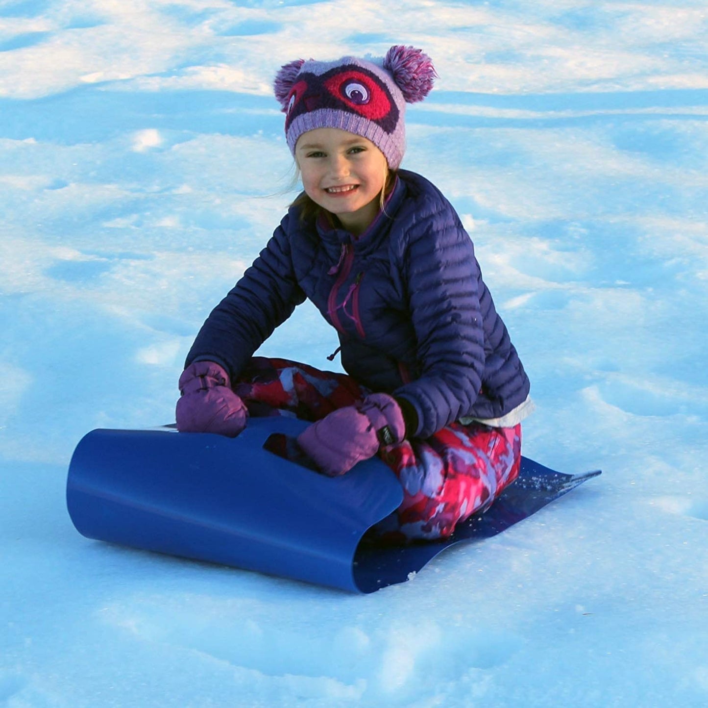 Snow Sledge Toboggans Sleigh Sled, Heavy Duty Plastic, Snow Ice Play Winter Toys with Handles for Kids and Adults, Highlands Sledding Toboggan Roll Up Carpet Sledge Sledges & Toboggans Kids