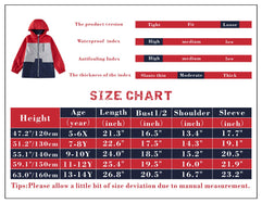 KID1234 Boys' Rain Jacket Lightweight Quick Dry Waterproof Hooded Raincoat 5-6Y