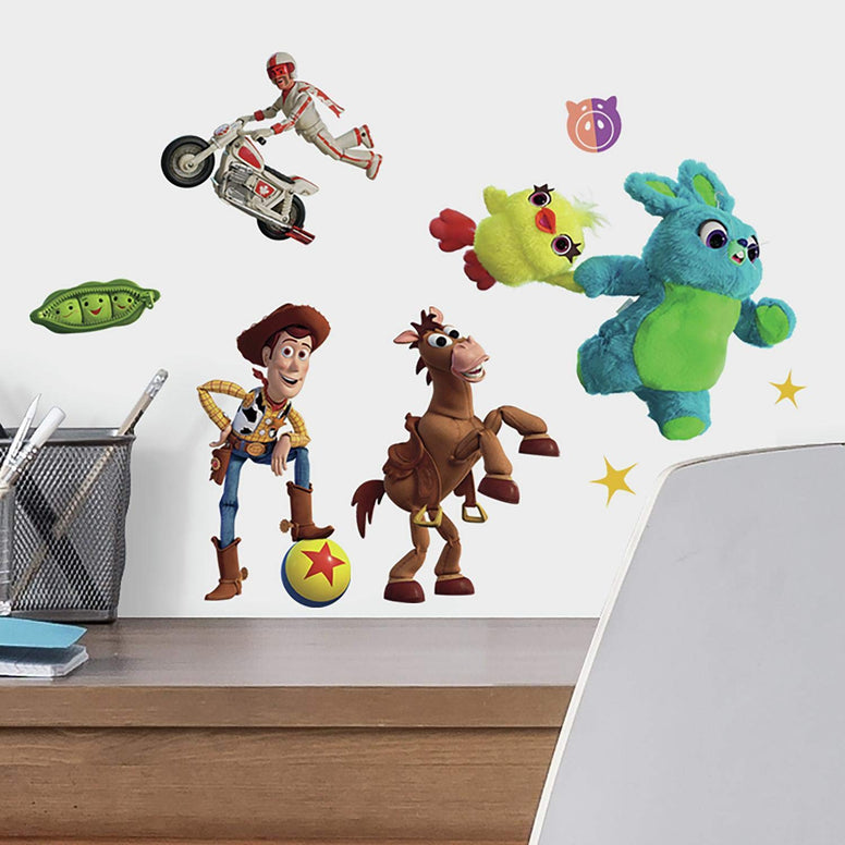 RoomMates RMK4008SCS Toy Story 4 Peel and Stick Wall Decals, green, blue, yellow