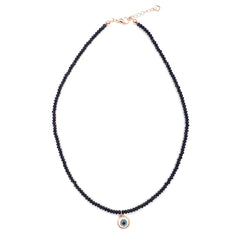 Alwan Crystal Necklace with an Evil Eye Pendant - EE3987NEY