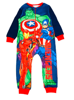 MARVEL Avengers Boys Fleece Onesie All in One Pyjamas Kids Avengers Sleepsuit Onezee 9-10 Years