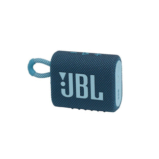 JBL Go 3 Portable Waterproof Speaker with Pro Sound, Powerful Audio, Punchy Bass, Ultra-Compact Size, Dustproof, Wireless Bluetooth Streaming, 5 Hours of Playtime - Blue, JBLGO3BLU