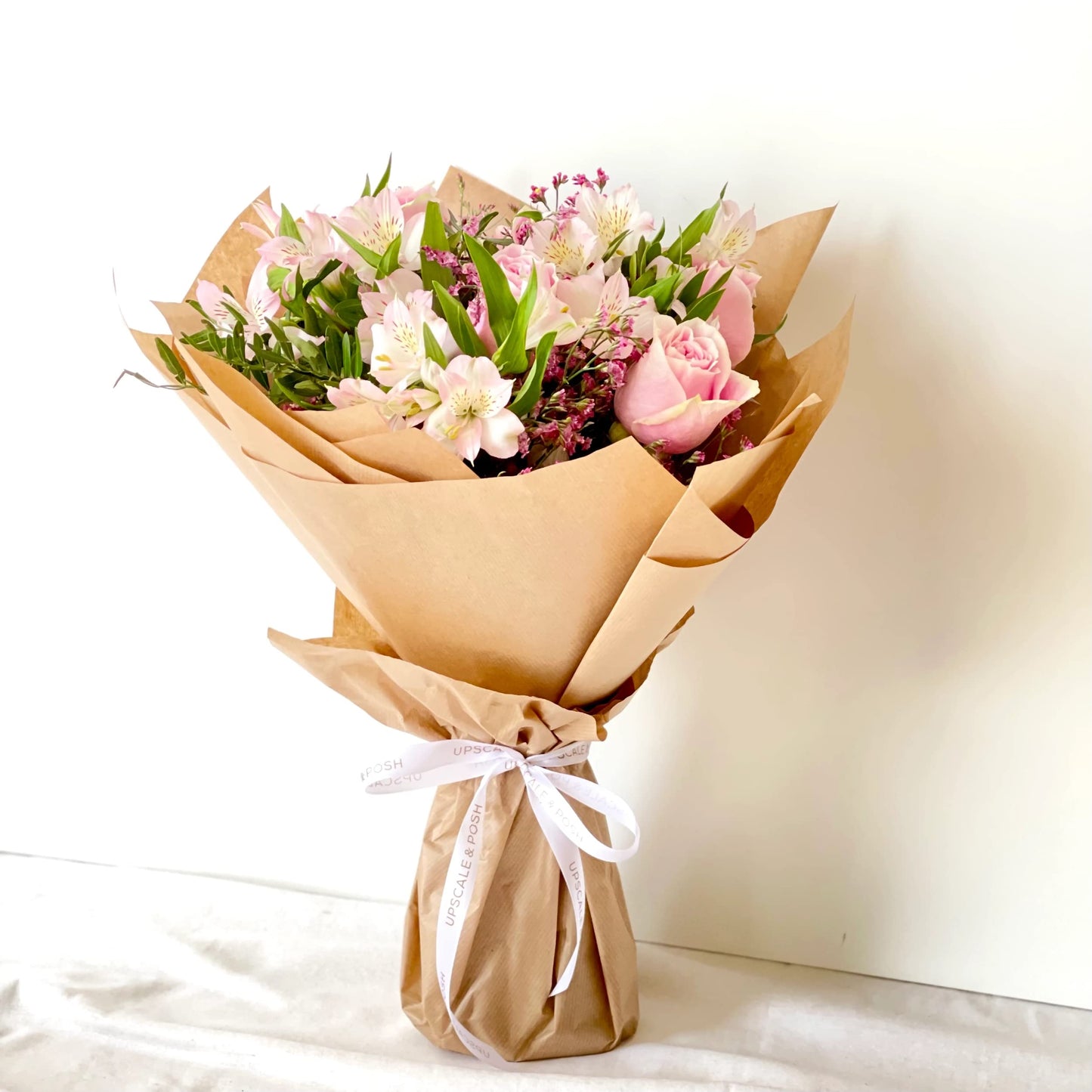 Pink N White Fresh Flower Bouquet Delivery Dubai