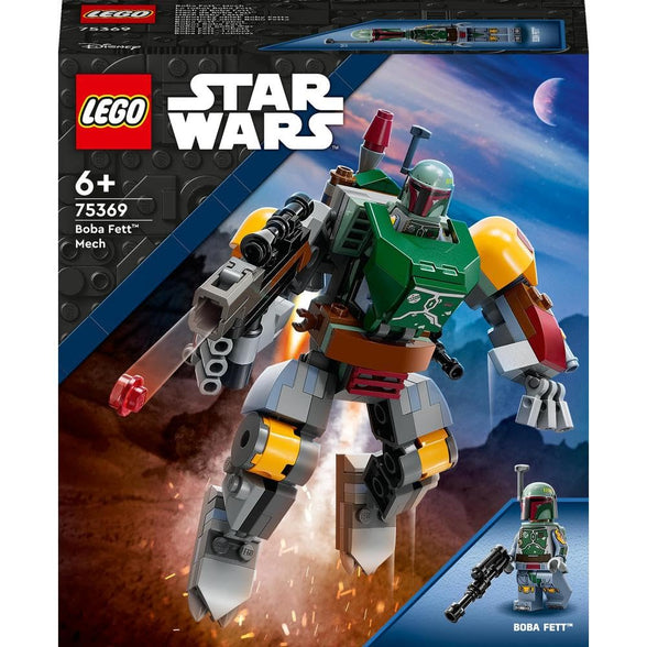 LEGO 75369 Star Wars Boba Fett Mech, Buildable Action Figure Toy with Stud-Shooting Blaster and Jetpack with Flick Shooter, Collectible Set for Kids