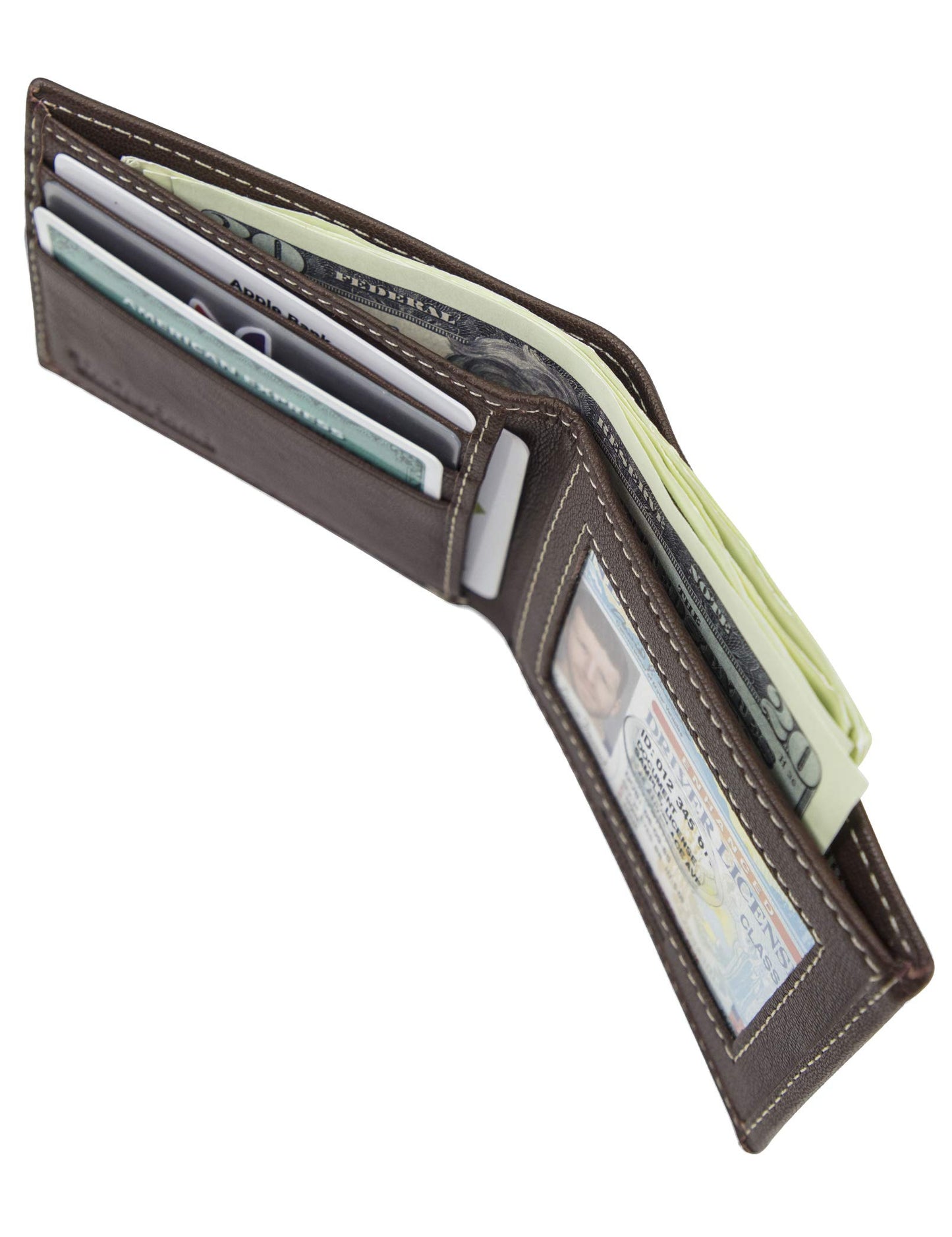 Timberland Men's Sportz Quad Leather Passcase Wallet, 3 H x 4 L Inches