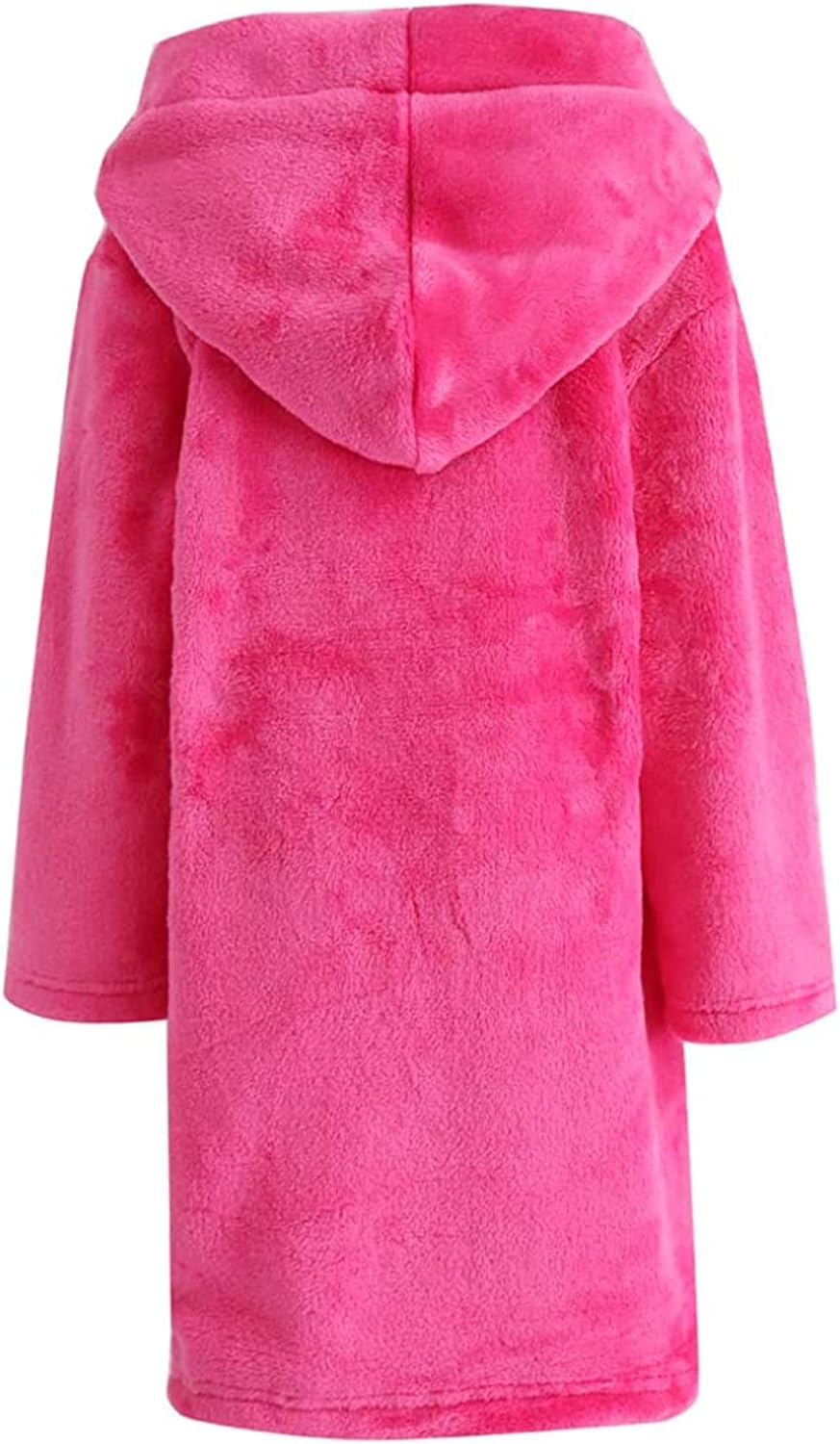 Kids Hooded Bathrobe Girls Soft Plush Hooded Flannel Pajamas Sleepwear Boys Spa Robe