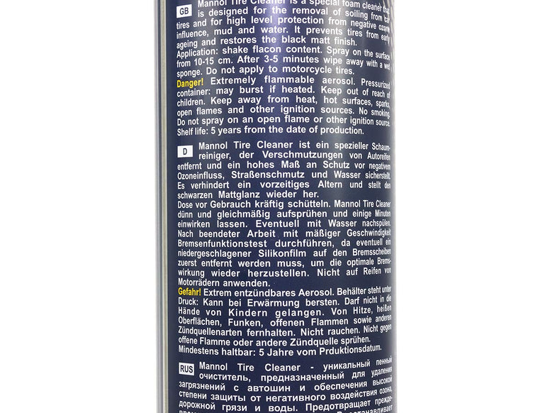 MANNOL 9673 - Premium German Tire Shine Cleaner Spray - 650 ml