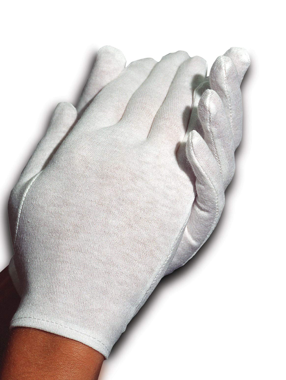 CARA Moisturizing Eczema Cotton Gloves, Large, 6 Pair, White, Large (12 Count)