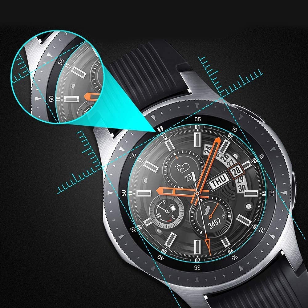 MARGOUN for Samsung Gear S3 Frontier Screen Protector Tempered Glass, Compatible with Samsung Gear S3 / Samsung Galaxy Watch 46mm Crystal Clear Glass