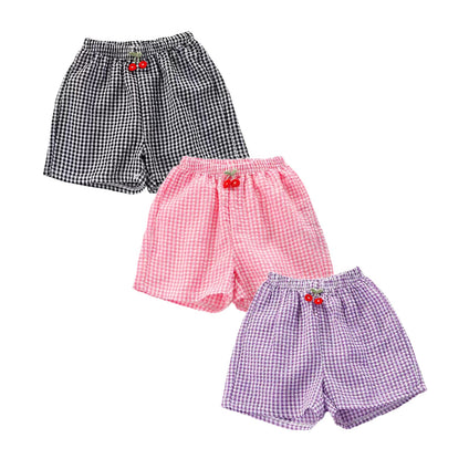 loyboon Toddler Baby Girl Shorts for Little Kids Girls Cotton Athletic Shorts Summer Clothes 3 Pack Short Pants (6-9 Months)