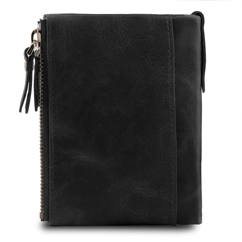 Otto Angelino Men's OTTO253 Travel Accessory-Bi-Fold Wallet, Black, One size