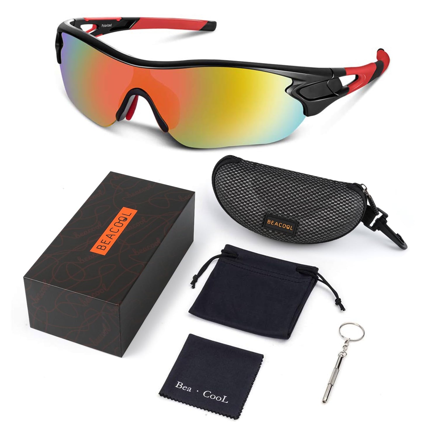 Polarized Sports Sunglasses for Men Women Youth Baseball Cycling Running Driving Fishing Golf Motorcycle TAC Glasses UV400