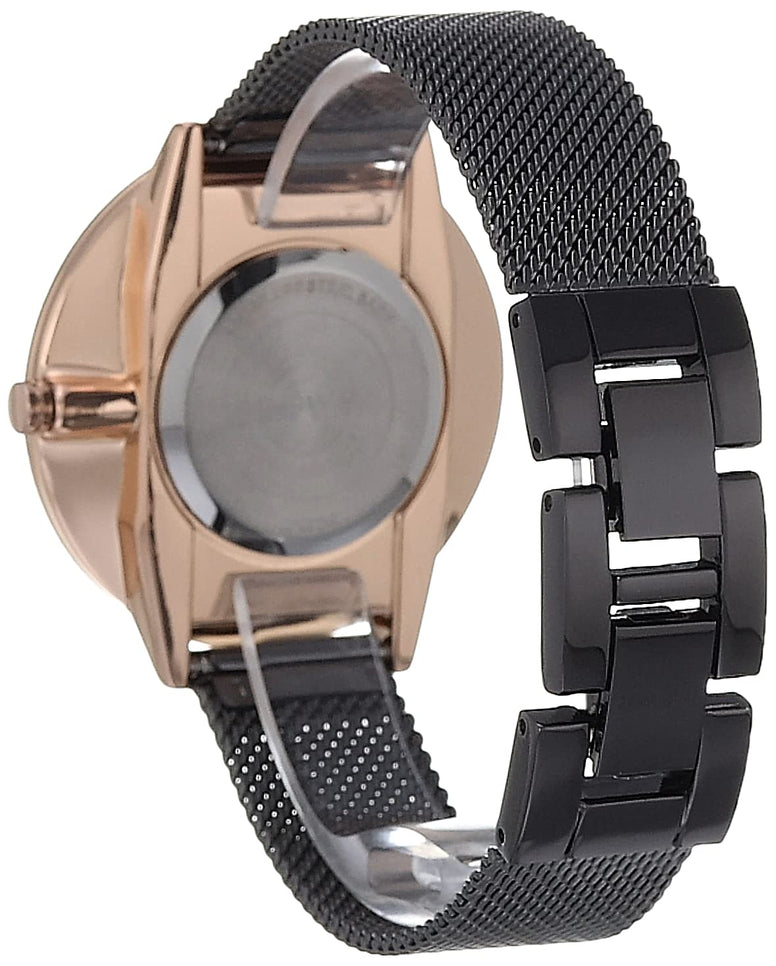 Nine West Women's NW/1981 Sunray Dial Mesh Bracelet Watch