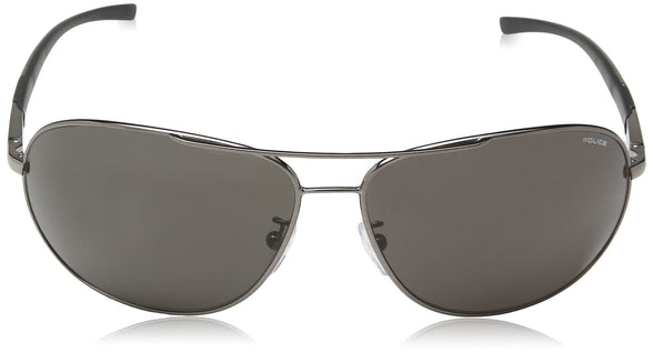 Police Men's S8182 Sunglasses, Grey (Shiny Gunmetal), One Size