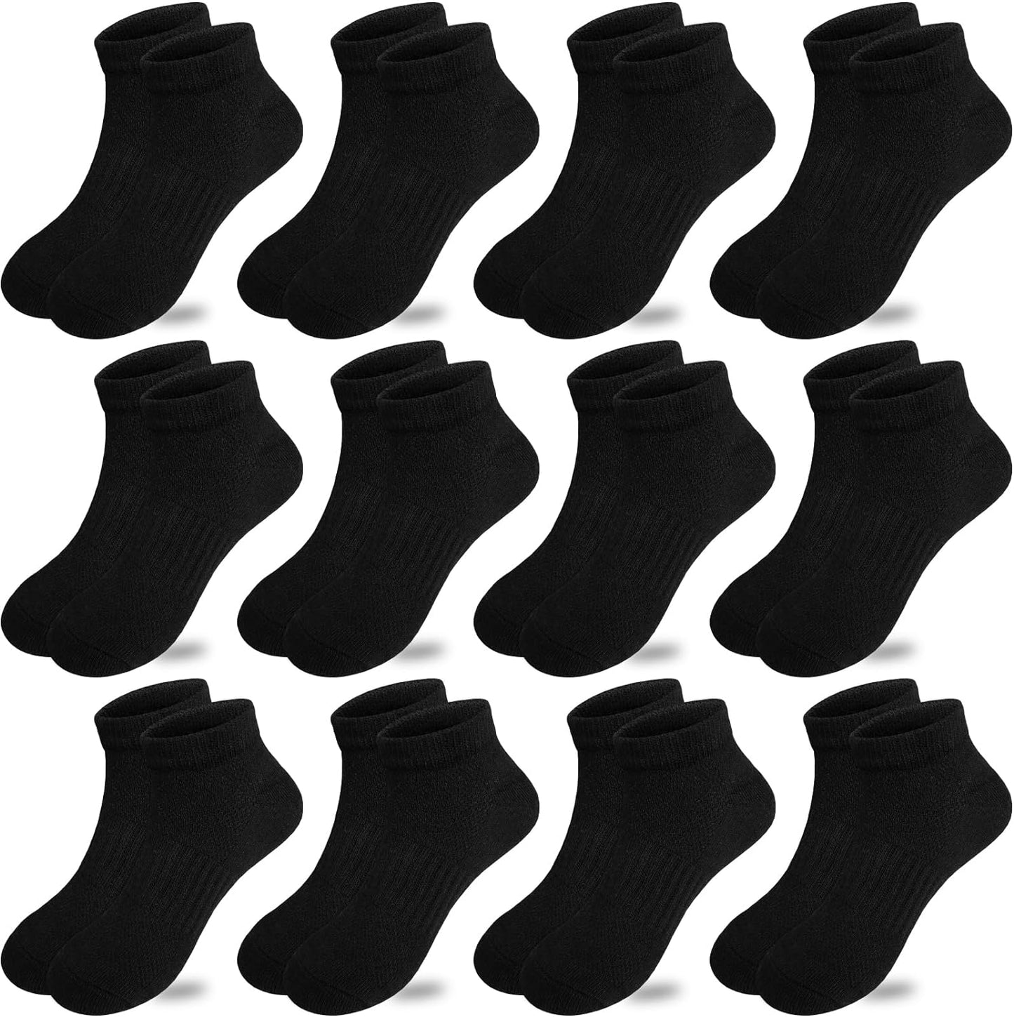 Bemeol Girls Socks 12 Pairs Girls Low Cut Ankle Athletic Socks Kids Cotton Sports Socks